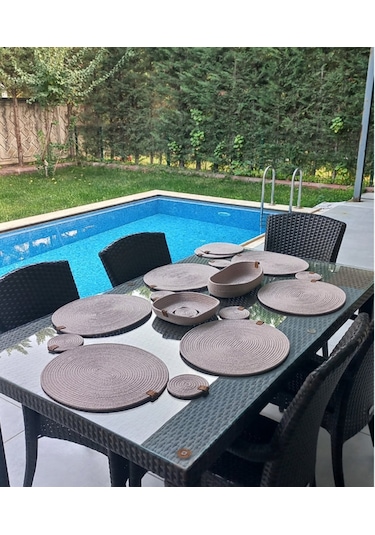 Supla Takımı, 6 Kişilik, Amerikan Servis, Bej Bej