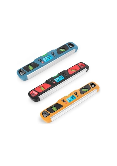 Novahub Profesyonel Su Terazisi Hw-200 Dijital Ekranlı Seviye Ölçer Açı Cetveli Seviye Cetveli Çok İşlevli Dijit Camgöbeği