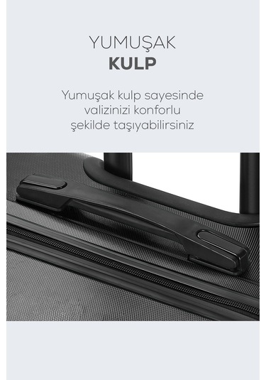 Spring Model Füme Renk Büyük Boy Valiz Bavul Füme