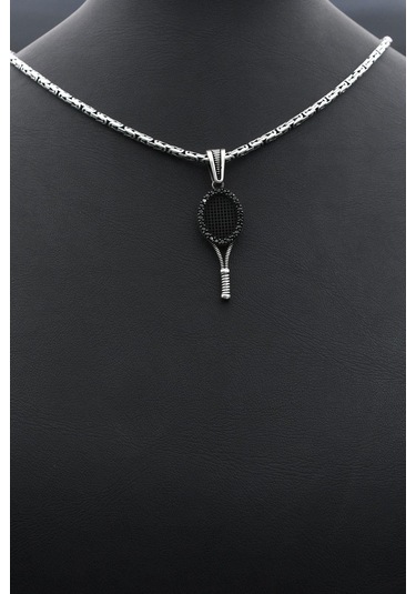 Tenis Raketi 925 Ayar Gümüş Kral Zincir 2mm 902415 Gümüş