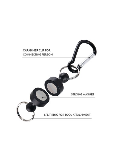 Balıkçılık Manyetik Aracı Serbest Tutucu Fly Anahtarlık Y14635 Siyah