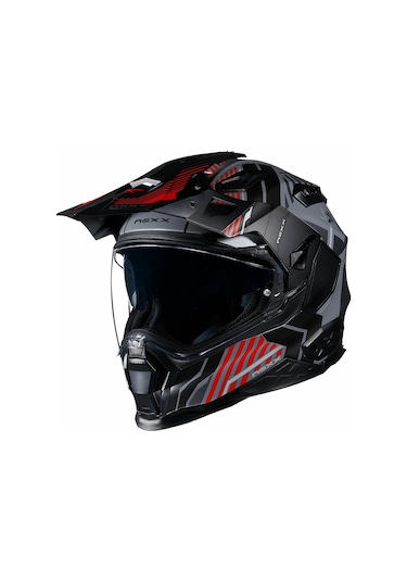 Nexx X.Wed 2 Wild Country Mat Gri-Kırmızı Kask