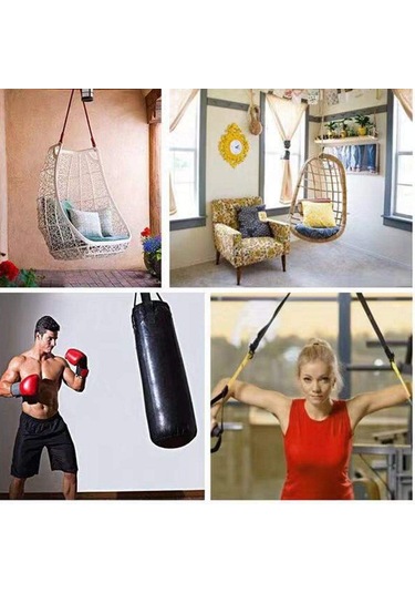 Bahar 800lbs Hamak Sandalyeleri Ve Sundurma Salınımları Asma Kapasitesi 1 Beyaz - Turkuaz