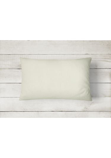 2 Adet Krem Pamuklu Fermuarlı 50x70 Cm Yastık Kılıfı Krem