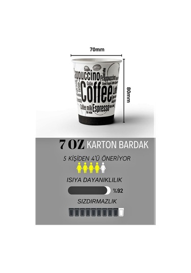 Karton Bardak - 250 Adet