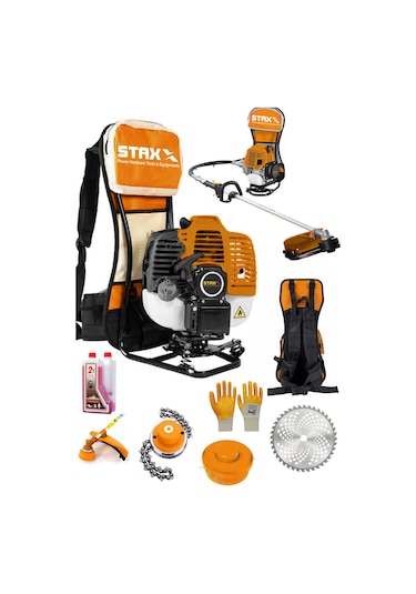 Staxx Power Tx6379cy Benzinli Sırt Tipi Tırpan Çayır Ot Biçme + Yağ + Canavar Başlık