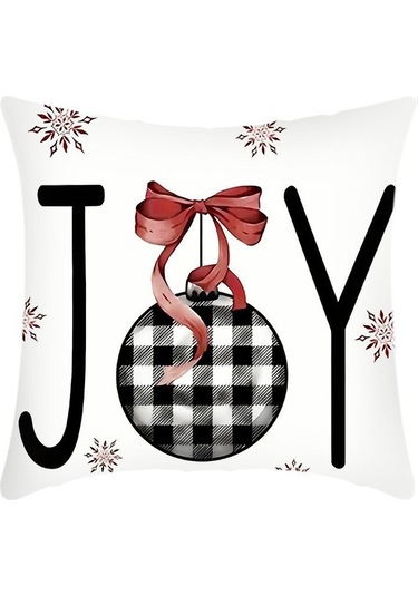 Cartoon Hand-painted Style Christmas Decorative Pillow No.42 Ekru