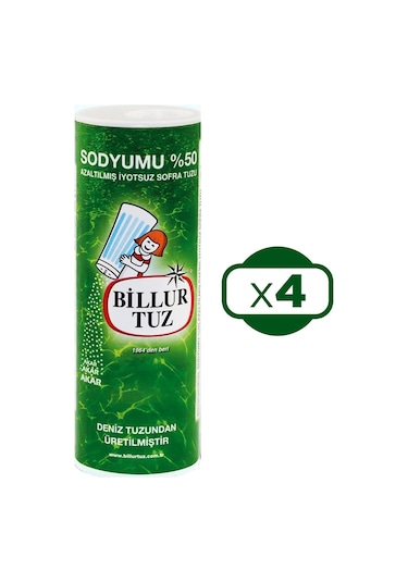 Billur Tuz Sodyumu %50 Azaltılmış Tuz 4 x 500 G