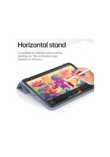 İpad 11 (A16) 2025 10. Nesil 10.9 Kılıf Yumuşak Kalem Bölmeli Akıllı Uyku Modlu Uyumlu a3354