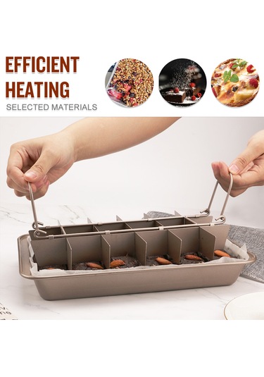 Qingmipy Altı Sabit Kareli Kaliteli Teneke Browni Kalıbı - Anti Yapışkan Kaplama İle Pastacı İçin Pratik Fırın模 Çok Renkli