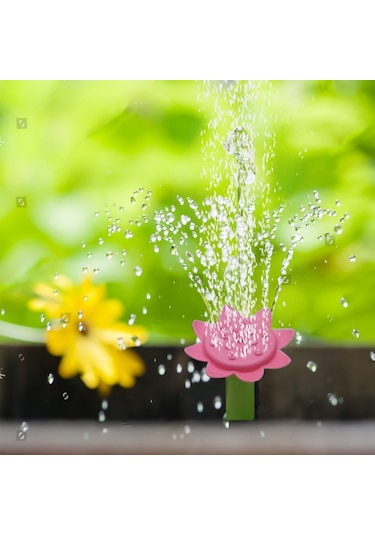 Aubyhe Güneş Enerjili Lotus Desenli Kuğu Banyosu Fontanı - 9 Farklı Nozzle, 10-100cm Su Yüksekliği, 9v/1.8w, Çiçek Şekilli, Bahçe Dekorasyonu