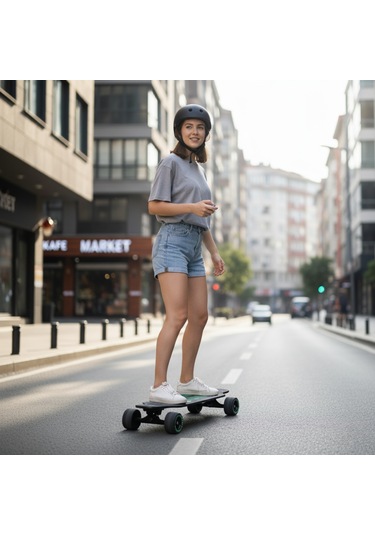 Kochler H2b-02pro Elektrikli Kaykay 40 Km/h Hız, 25 Km Menzil, 120 Kg Taşıma, Çift Motor 1000w Güçlü Model Siyah