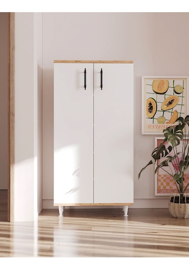 Makbulce Nazlı Çok Amaçlı Dolap Beyaz 130 X 60 Beyaz