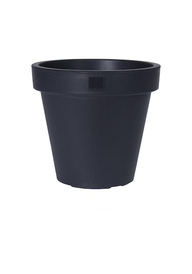 Siyah Plastik Yuvarlak Saksı Çap 35cm Yükseklik 31cm