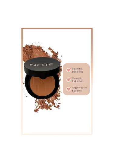 Note Cosmetique Luminous Silk Compact Blusher Toz Allık - 08 Bronze Show