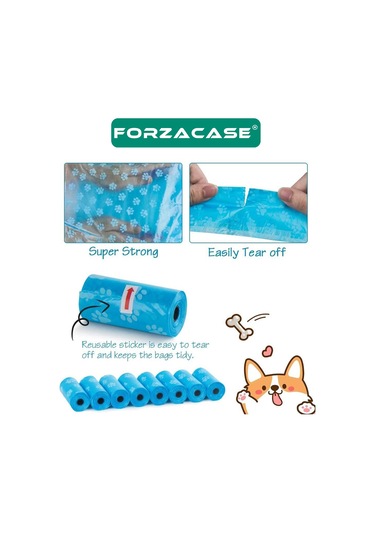 Forzacase Rulo Evcil Hayvan Dışkı Toplama Kaka Rulosu Poşeti 4'lü