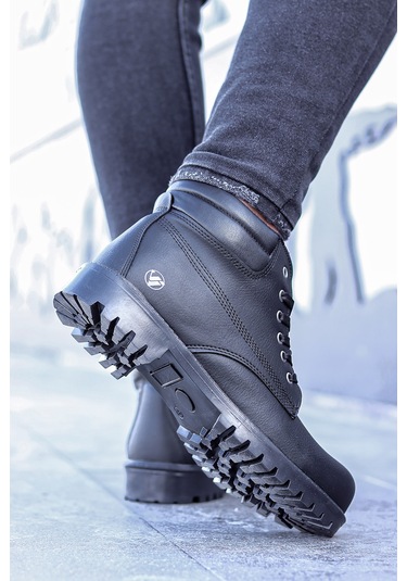 Vojo Arex Suya Dayanıklı Casual Kışlık Erkek Bot 267800001819 91 Siyah-cilt Siyah-cilt Siyah