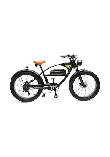 Bisan Rider Chopper Harley Tip Elektrikli Bisiklet 2025 Mavi