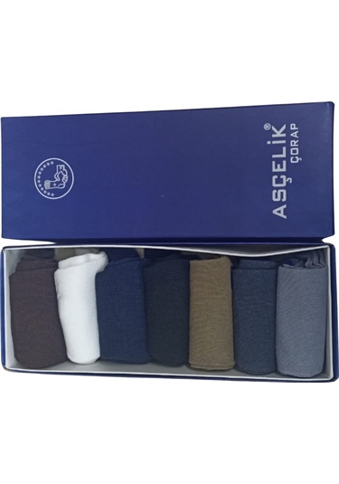 Asçelik 7 Li Dikişsiz Yazlık Erkek Çorabı Çok Renkli