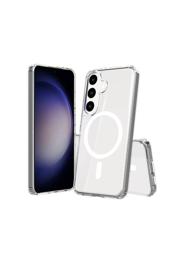 Samsung Galaxy S23 Fe Uyumlu Kılıf Case, Transparent Hard Pc With Magsafe Charging Feature Cover