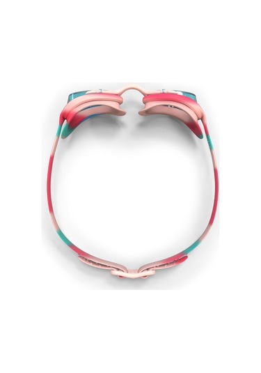 Nabaiji S Boy Unisex Yüzücü Gözlüğü Pembe Turkuaz Şeffaf Camlar Çok Renkli