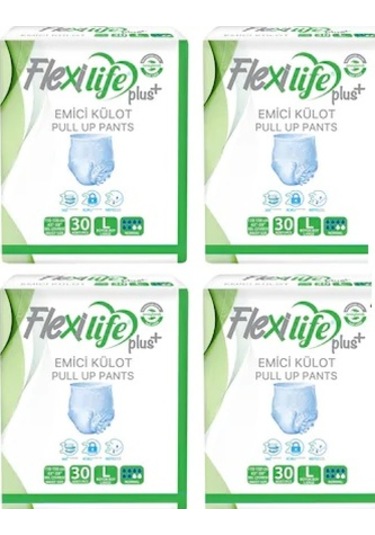 Flexi Life Plus Emici Külot Hasta Bezi Büyük Boy L 4 x 30'Lu 120 Adet