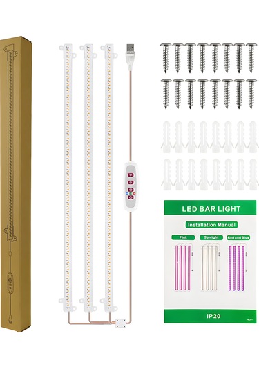 Led Bitki Büyümek Işık Şeritleri 6.2 W 63 + 63 Led 22.7 Lm Kırmızı Mavi Işık