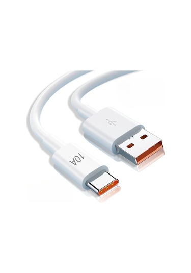 Usb Tip C Kablo 120 W 10a Hızlı Şarj Kablosu Cep Telefonu Usb Huawei P30 Xiaomi Whıte 2m