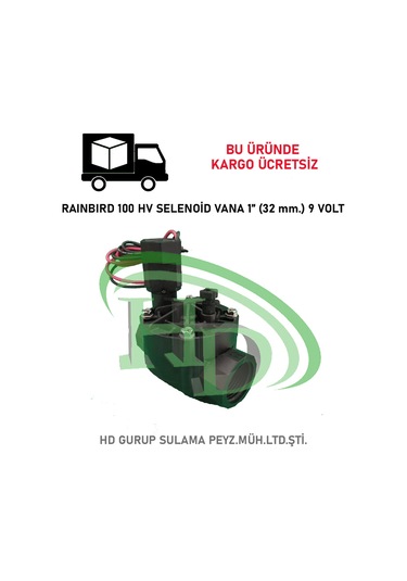 Rainbird 100 Hv Selenoid Vana 1" Bsp (32 Mm.) 9 Volt