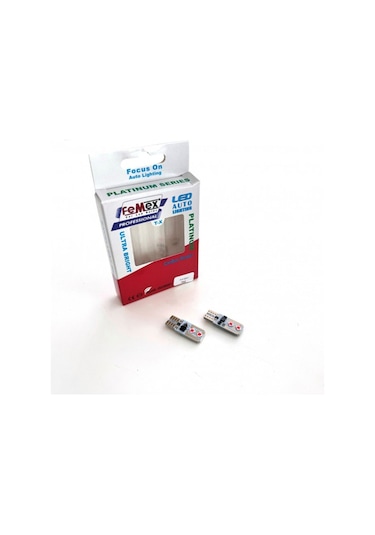 Femex Ampul Platinum Kırmızı T10 4 Smd 3030 Chip Led Aktif Canbus