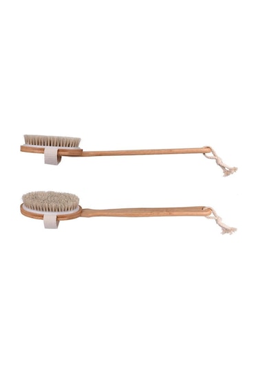 Doğal Ahşap Saplı Selülit Karşıtı At Kılı Fırçası
