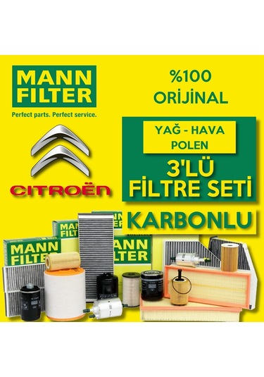 Citroen Berlingo 1.9 Dizel Mann Filtre Bakım Seti 2002-2008 (495585012)