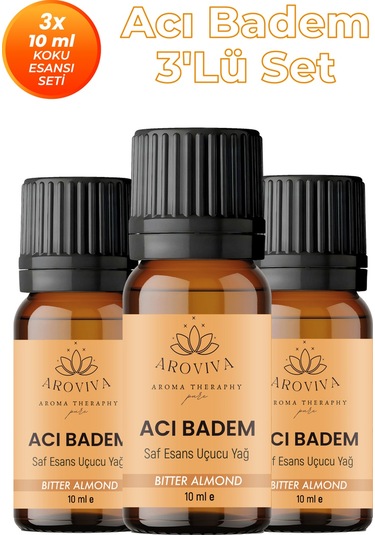 Acı Badem 3'lü Oda Kokusu Seti - Bademli Tatlı Kaçamak 3x10ml Acıbadem
