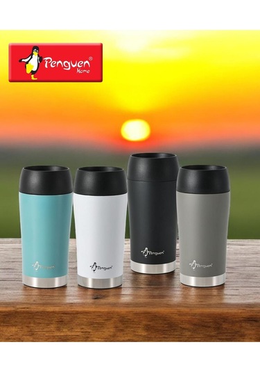 300 Ml Çift Katlı Çelik Termos Kahve Kupası Renkli - Siyah Siyah