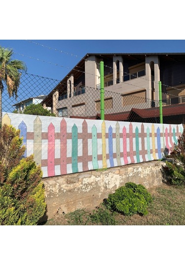 Baskılı Balkon Çit Filesi 1m X 5m Model C - Cırt Kelepçe Hediyeli