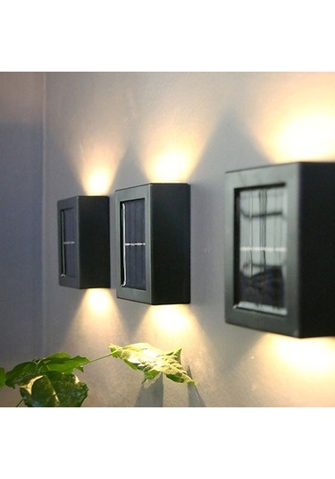 Solar Güneş Enerjili Çift Taraflı Aplik S-32 Çok Renkli