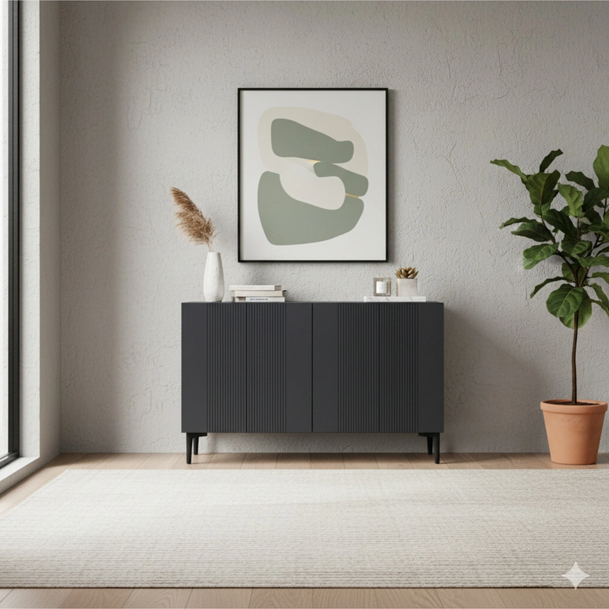 Ka1203a Corsa120 Konsol, Kahve Köşesi, Tv Sehpası Antrasit 120cm Antrasit