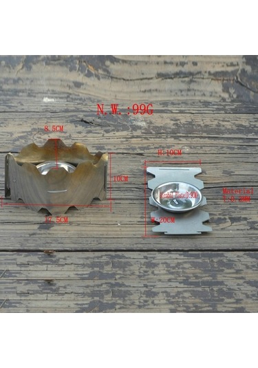 Besthome1 Stainless Steel Mini Alkollü Ocak, Taşınabilir Kamp Piknik Isıtıcı, Çift Pencere Koruma Çantası İle Gümüş Gümüş