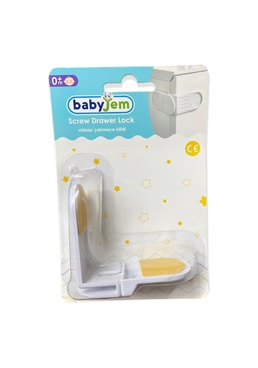 Babyjem Vidasız Çekmece Kilidi 080 Beyaz Çok Renkli