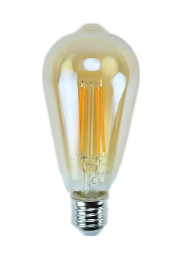 Ecolite 7,5W 220-240V 750Lm 2200K E27 St64 Gold Cam Dimli Led Fla