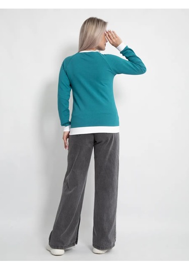 Halıma.style İnce Kumaşlı Temel Günlük Sweatshirt 326258206 Açık Mavi