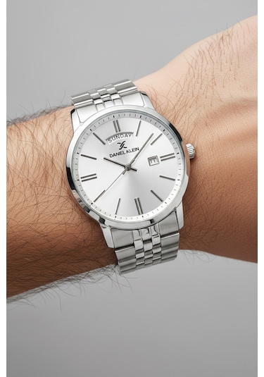 Daniel Klein 8682308439122 Classic All Silver Çelik Kordonlu Sevgili Çift Kol Saatleri Gümüş