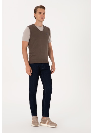 U.s. Polo Assn. Erkek Vizon Süveter 50316843-vr052 Vizon