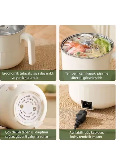 Kochler jj18b-2 600 W 1.6 L Buharlı Ve Yağda Pişirme Özellikli Elektrikli Tencere