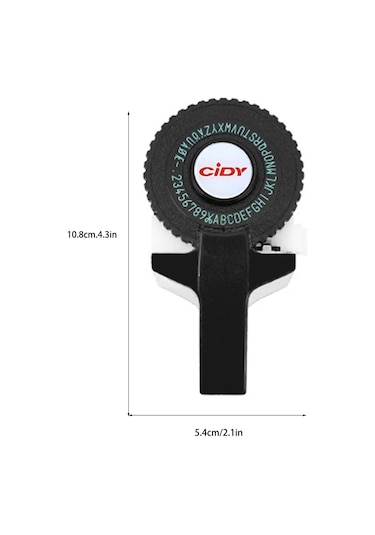Skycity Siyah Mini Etiket Yazıcı - 9mm Genişlikli 2 Adet Band 1 Siyah + 1 Rastgele Renk - Plastik Malzeme - C101 Modeli