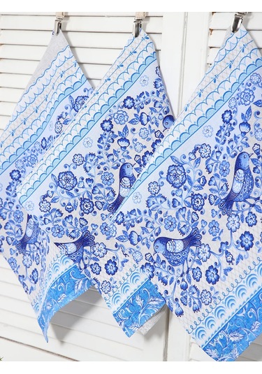 Kuz'kina Hatka 3 Parçalık Mutfak Havlusu Seti 339568266 Açık Mavi