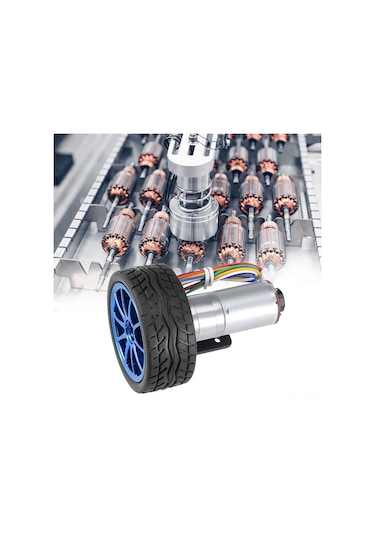 Jeemson Jga25-371 12v 200rpm Azaltma Motoru Seti - Akıllı Araçlar, Robotlar İçin Yüksek Tork, Gürültüsüz Metal Dişlilerle