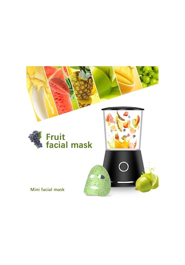 Samdoo Küçük Ev Tipi Sebze-meyve Maske Makinesi - Doğal Nemlendirici, Güzellik Bakımı, Akıcılık Sağlar - Siyah Çok Renkli
