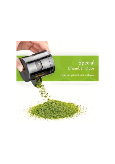 Elmpaly 60mm 4 Katmanlı Metal Tütün Öğütücü - Ergonomik Taşınabilir El Değirmeni