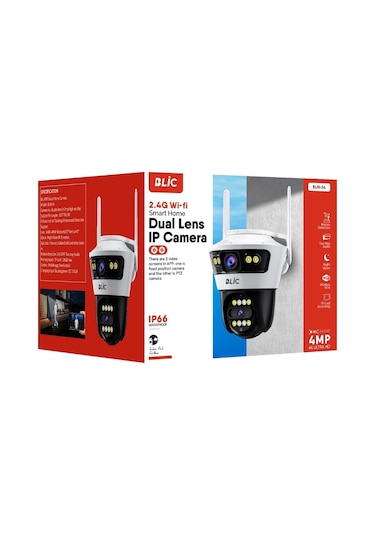 Blic Dual Lens 2.4g Wi-fi 4 Mp Ultra Hd Ip Kamera Blm-56